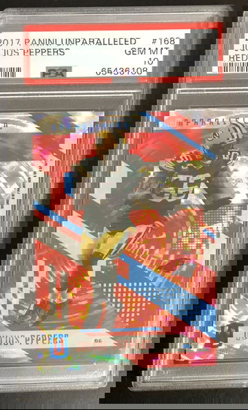 2017 Panini Unparalleled Red /15 Julius Peppers Graded PSA Gem Mint 10 Pop 1