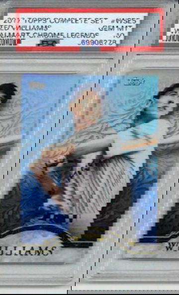 2017 TOPPS COMPLETE SET WALMART CHROME LEGENDS TED WILLIAMS PSA 10 LOW POP