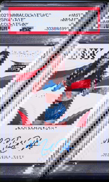 Miesha Tate 2021 Panini Immaculate Collection UFC Immaculate Ink 14/99 #MST PSA 8