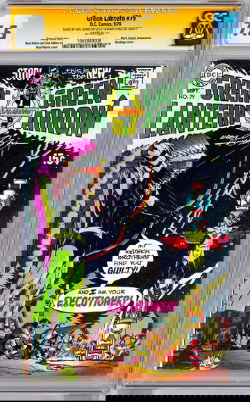 GREEN LANTERN #79 CGC-SS 7.5 SIG ORIG ARTIST/WRITER NEAL ADAMS DENNY O’NEIL 1970