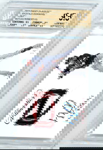 Luis Robert 2019 Panini Flawless Ruby Patch Auto /15 BGS 9.5/10 White Sox MLB