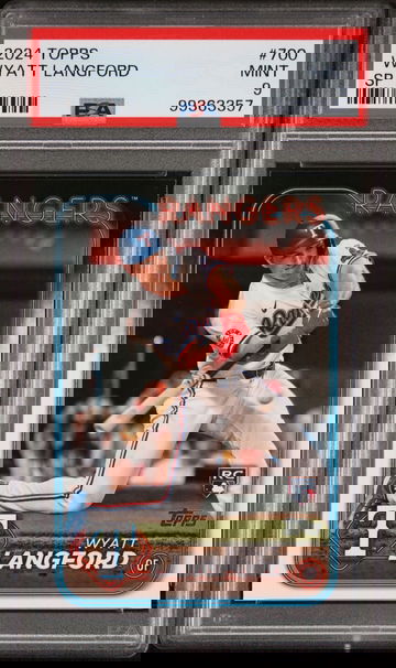 2024 Topps Series 2 Wyatt Langford ROOKIE SP #700 PSA 9 Texas Rangers RC