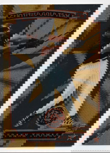 1997 PINNACLE CERTIFIED CERTIFIED GOLD TEAM 479 ERROR!!! # 1 OF 20 FRANK THOMAS HOF