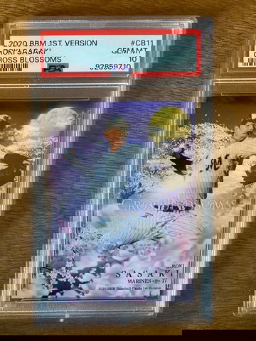 2020 BBM 1st Roki Sasaki CROSS BLOSSOMS #CB11 PSA 10 Rookie Card RC Insert