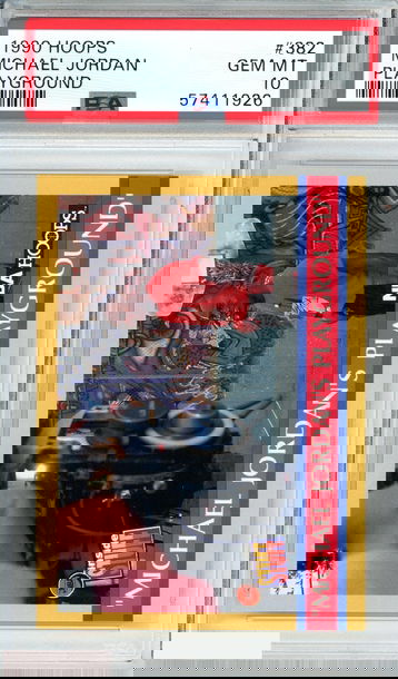 1990 HOOPS MICHAEL JORDAN #382 PLAYGROUND CHICAGO BULLS GOAT PSA 10 GEM MT