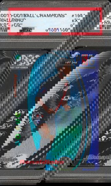 Ronaldinho 194/230 Football Champion Holo PSA 2001-02 PSA 5 Very Rare!