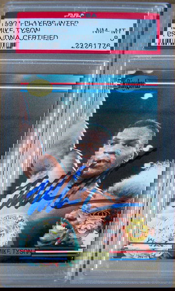 Mike Tyson 1991 Ringlords PSA 8 NM-MT with PSA/DNA Authentic Auto