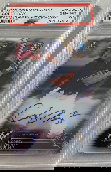 2016 Bowman Chrome Corey Ray Auto PSA 10