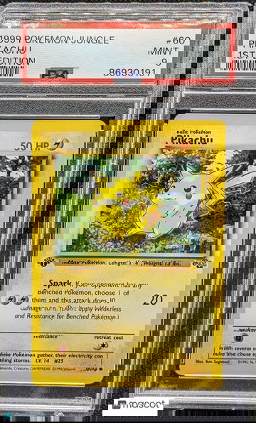1999 Pokemon Jungle Pikachu #60 1st Edition PSA 9