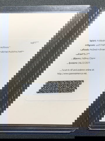 2021 Panini Absolute Ja’Marr Chase Rookie Premiere Materials Auto JUMBO