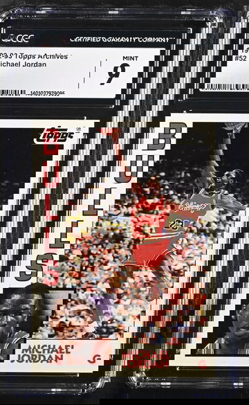 1992-93 TOPPS MICHAEL JORDAN ARCHIVES #52 CGC 9 BK.C1.83