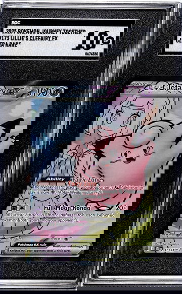 2025 Pokemon #173 Lillie's Clefairy EX Journey Together SGC 10