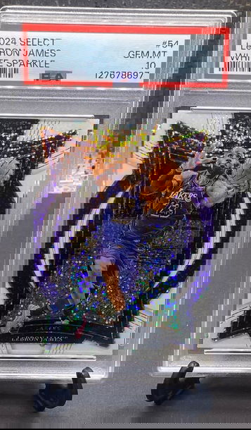 2024 Select Lebron James White Sparkle Prizm    SSP    PSA 10   