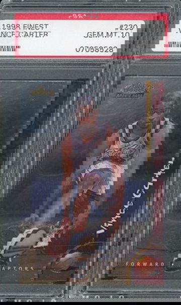 Vince Carter Topps Finest Rookie PSA10