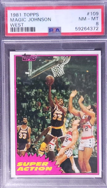 1981 Topps Magic Johnson #109 PSA 8 Lakers HOF