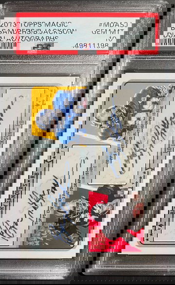 2013 Topps Magic Barry Sanders Bo Jackson Dual Auto PSA 10 GEM MT