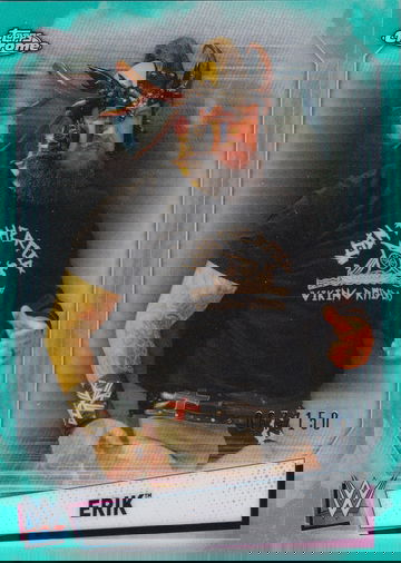 2021 Topps Chrome Erik #20 Aqua Refractor 067/150