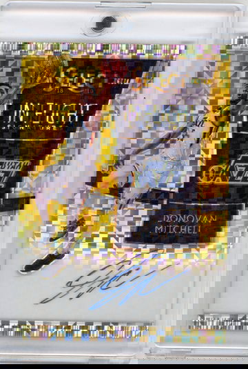 2018-19 Panini Select Donovan Mitchell In Flight Signatures Gold Prizm Auto #'d 09/10 Utah Jazz Cleveland Cavaliers