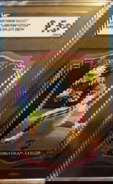 2020 psanini Select Johnathon Taylor RC Purple Die Cut Prizm