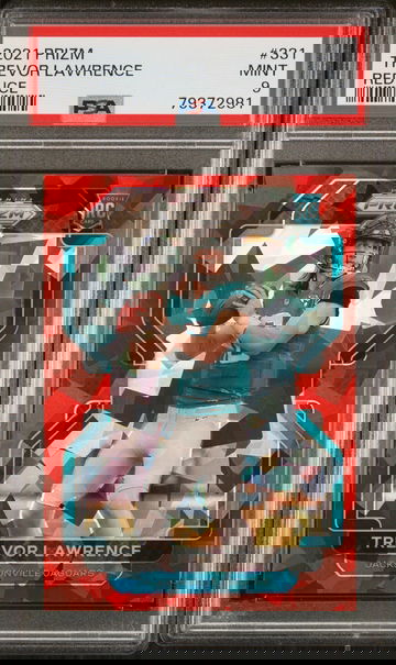 2021 Panini Prizm Red Ice Prizm Trevor Lawrence #331 PSA 9