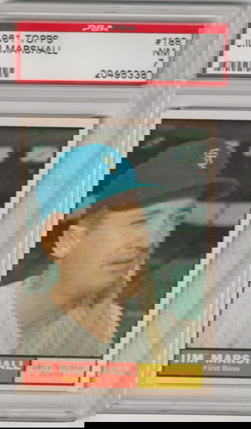 1961 Topps #188 Jim Marshall PSA 7 (Near Mint)