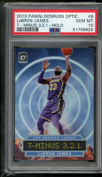 2019 Optic T-Minus 3,2,1 Holo Lebron James PSA 9 