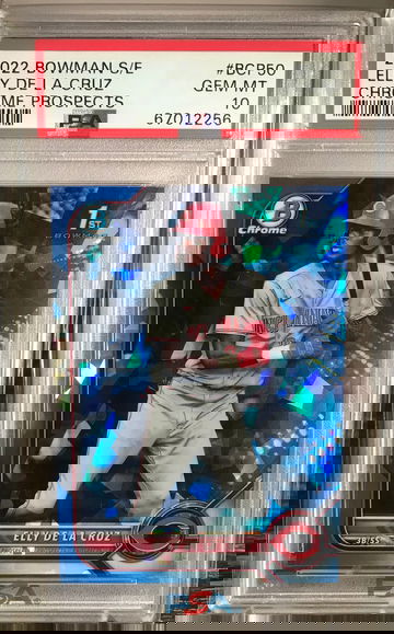 2022 ELLY DE LA CRUZ 1st Bowman Chrome Prospects Sapphire Edition #BCP-50 PSA 10 GEM MINT