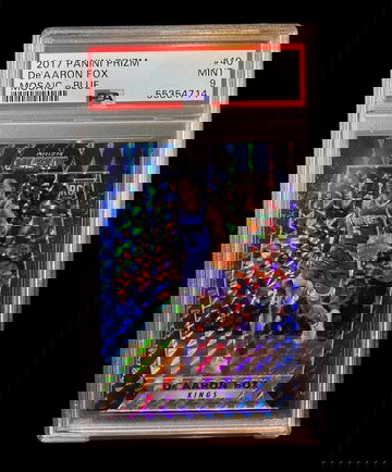 2017 DeAaron Fox Prizm Mosaic Blue PSA 9