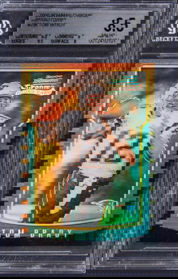 2000 Tom Brady Bowman Chrome Refractor BGS 8.5