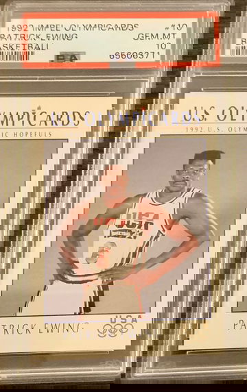 1992 Impel Olympicards Basketball #10 Patrick Ewing - Graded PSA 10 Gem MT Mint