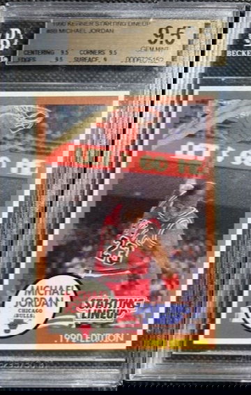 1990 Kenner Starting Lineup SLU Michael Jordan #8B BGS 9.5 Gem MINT Chicago Bulls MVP GOAT