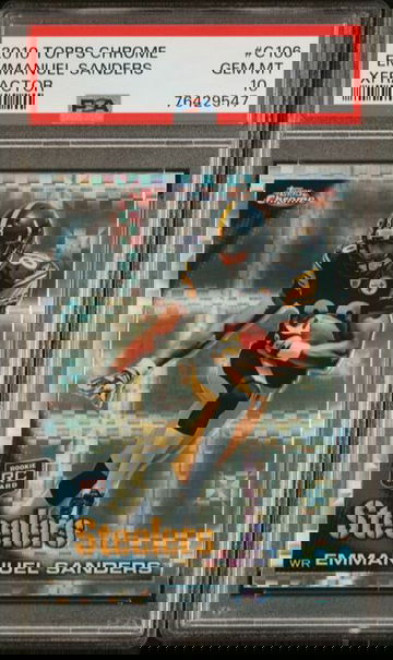 2010 Topps Chrome Xfractor Emmanuel Sanders #C106 Rookie RC Graded PSA Gem Mint 10 Pop 1!!.