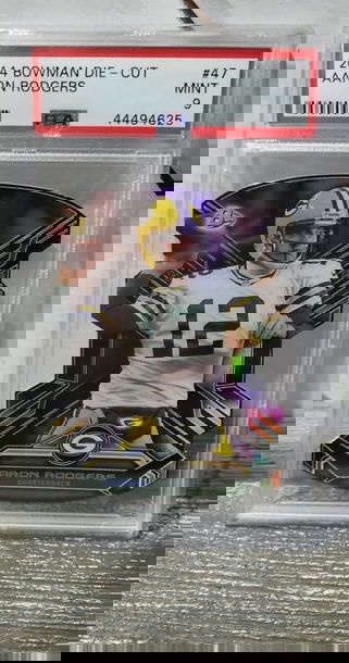 2014 Bowman Die Cut Aaron Rodgers PSA 9