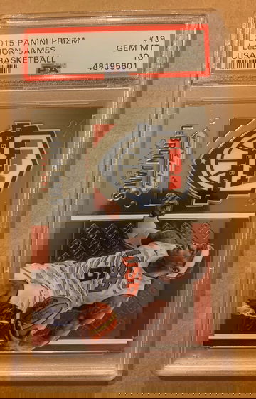 2015 prizm lebron James USA psa 10
