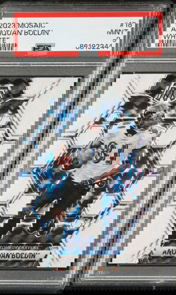 2023 Panini Mosaic White Anquan Boldin #18 /25 PSA 9