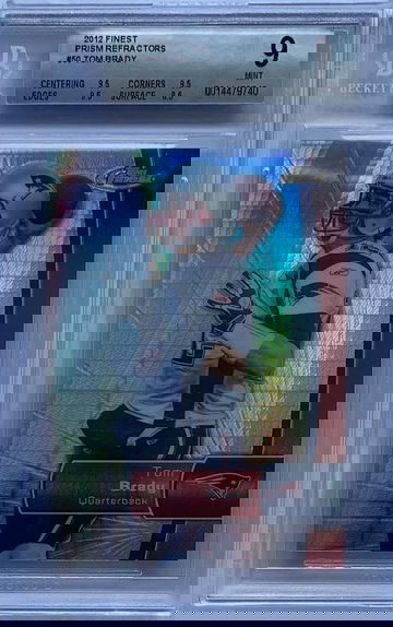 2012 Finest PRISM Refractor Tom Brady #50 BGS 9