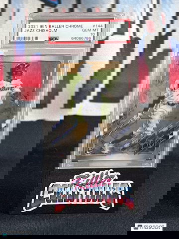 2021 Topps Chrome Ben Baller Jazz Chisholm #144 Rookie PSA 10