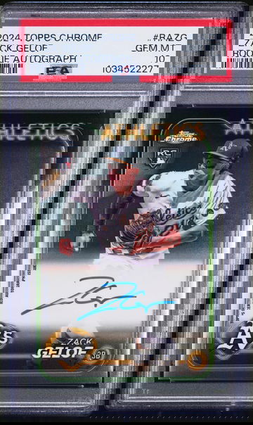 2024 Topps Chrome #RAZG Zack Gelof Rookie Autograph Auto PSA 10