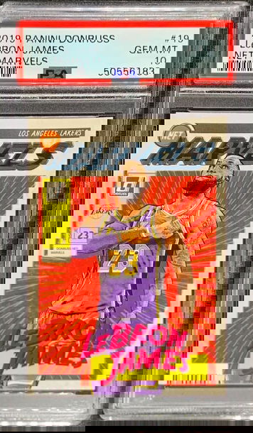 Lebron James 2019 Donruss net marvels psa 10