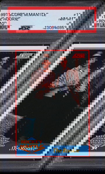 1991 Score #1 Mickey Mantle The Rookie /5000 PSA 8