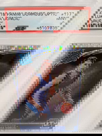 2018 Panini Donruss Optic SHOCK Luka Doncic #177.  PSA 9