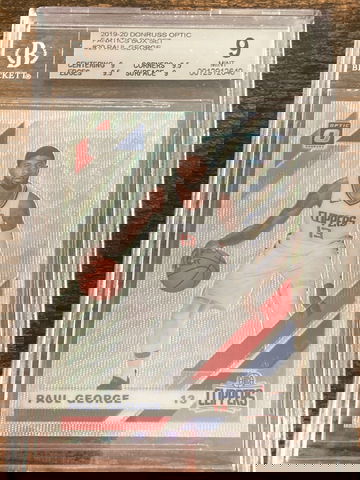 2019-20 Panini Donruss Optic Fanatics Wave Prizm #20 Paul George BGS 9 MINT