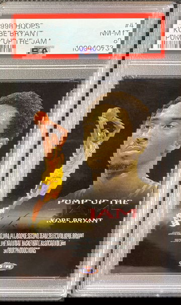 Kobe Bryant Pump Up The Jam PSA 8 - 1998-99 Skybox NBA Hoops #4 of 10 LA Lakers