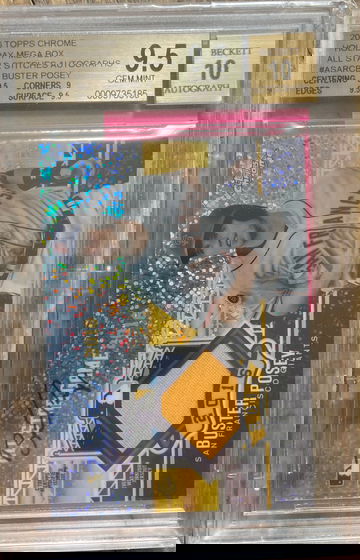 2016 Topps Chrome Mega Box Buster Posey Auto/Patch BGS 9.5 19/25