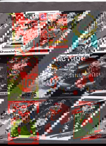 Lot of (17) Tyreek Hill Football Cards - Inserts, Nice Variety Chiefs Dolphins