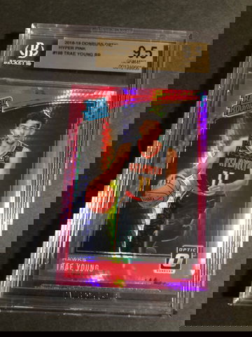 2018 Donruss Optic Hyper Pink Prizm Trae Young #198 Rookie Card BGS 9.5