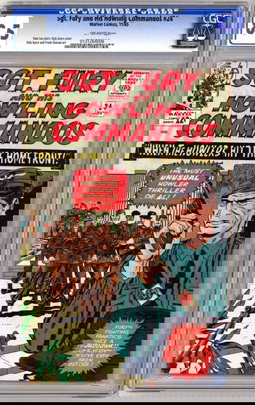 SGT FURY & HIS HOWLING COMMANDOS #24 CGC 8.5 STAN LEE STORY DICK AYERS CVR ART 1965