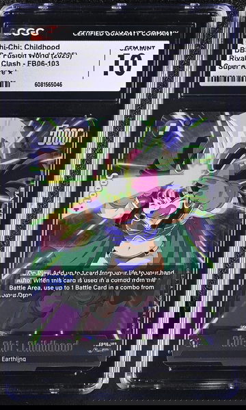 2025 Bandai DBS Fusion World Rivals Clash Chi-Chi: Childhood #FB06-103 SR CGC 10