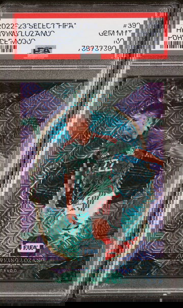 2022 PANINI SELECT FIFA 39 HIRVING LOZANO PURPLE MOJO