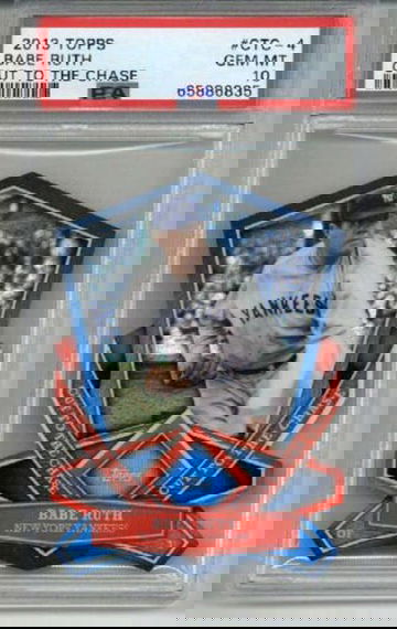 2013 TOPPS CUT TO THE CHASE #CTC-4 BABE RUTH NEW YORK YANKEES PSA 10 LOW POP